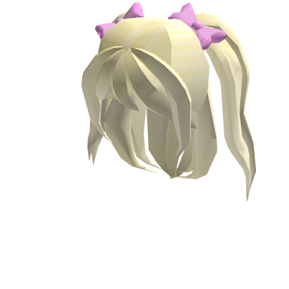 Adorable Blonde Bow Pigtails