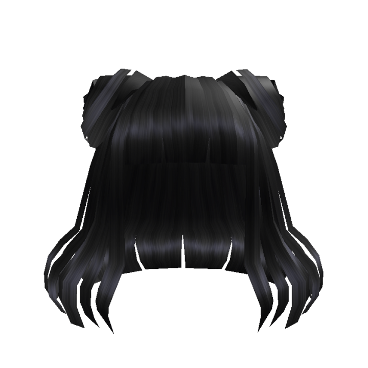 Aesthetic Short Spacebun Hair Black