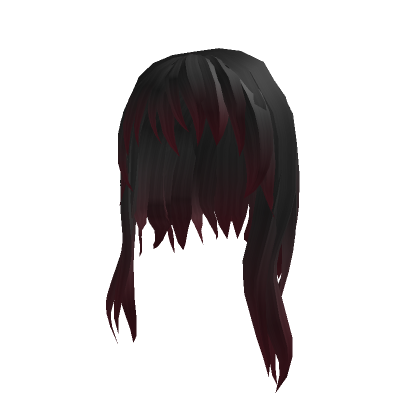 Black and Red Short Anime Hair