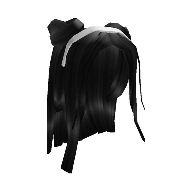 Black Half-Up Buns with Headband