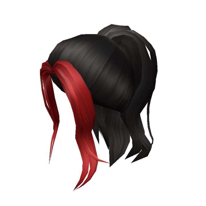Black & Red Messy Ponytail
