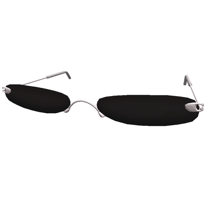 Black Retro No-Frame Sunglasses