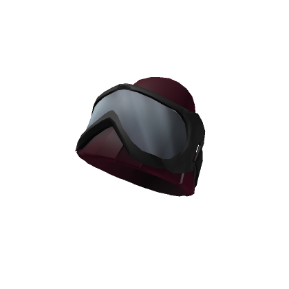 Black Ski Goggles With Burgundy Beanie