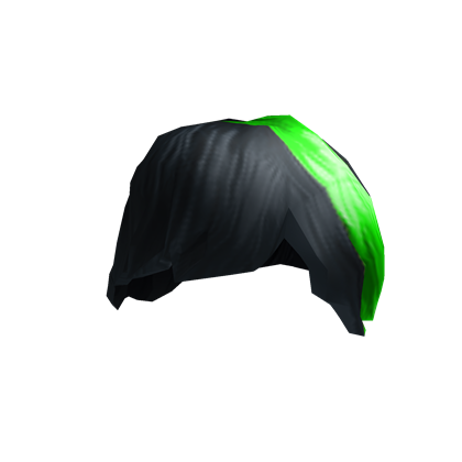 Black Surfer Hair with Green Highlight
