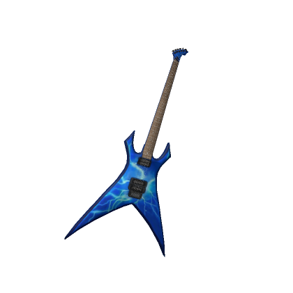 Blaring Blue Electric Guitar