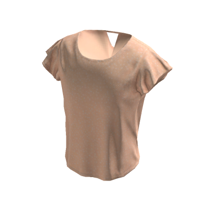 Blouse - Tan Dotted
