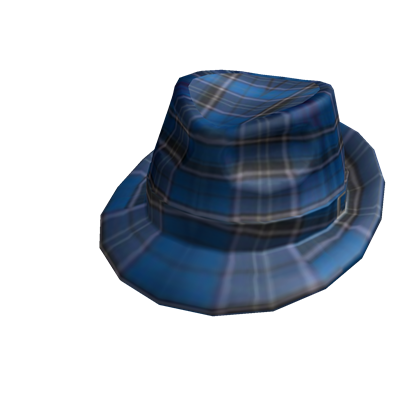 Blue Plaid Fedora