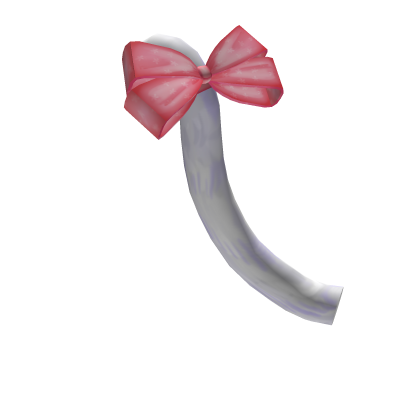 Bowed White Cat Tail
