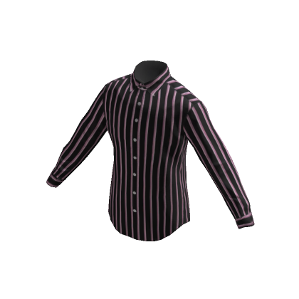 Fancy Button Down - Striped Maroon and White