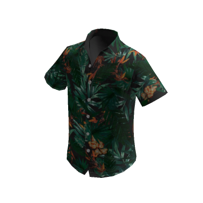 Floral Button Down - Forest