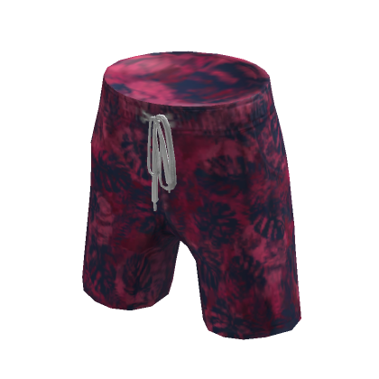 Floral Swim Trunks - Red