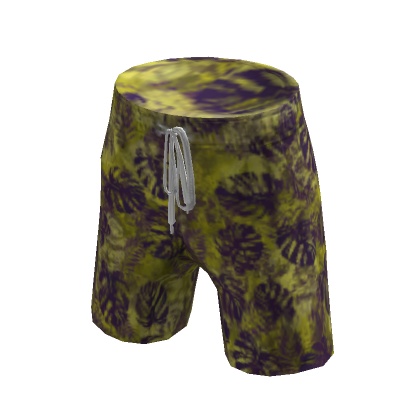 Floral Swim Trunks - Yellow