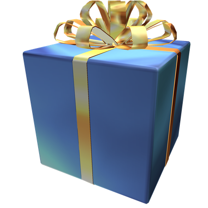 Opened Shiny Blue Gift of Niceness