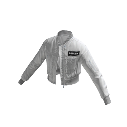 Roblox Cropped Bomber - White