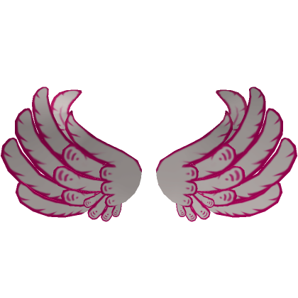 Sketched white and magenta 5G wings