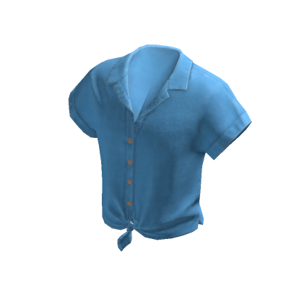 Tie-Front Top - Blue