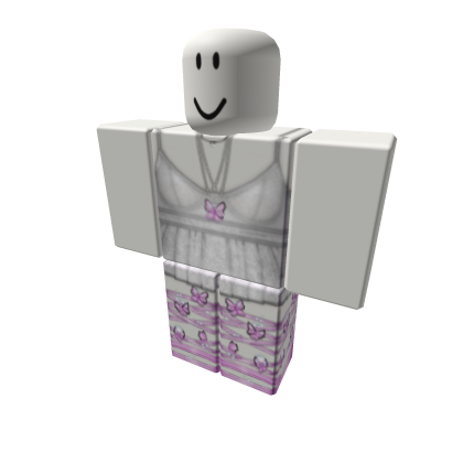 White outfit w butterfly sandals